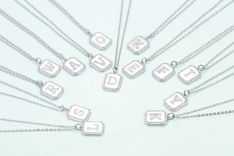 Silver Initial Necklace