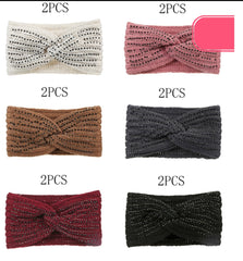 Knit Headband with Rhinestones