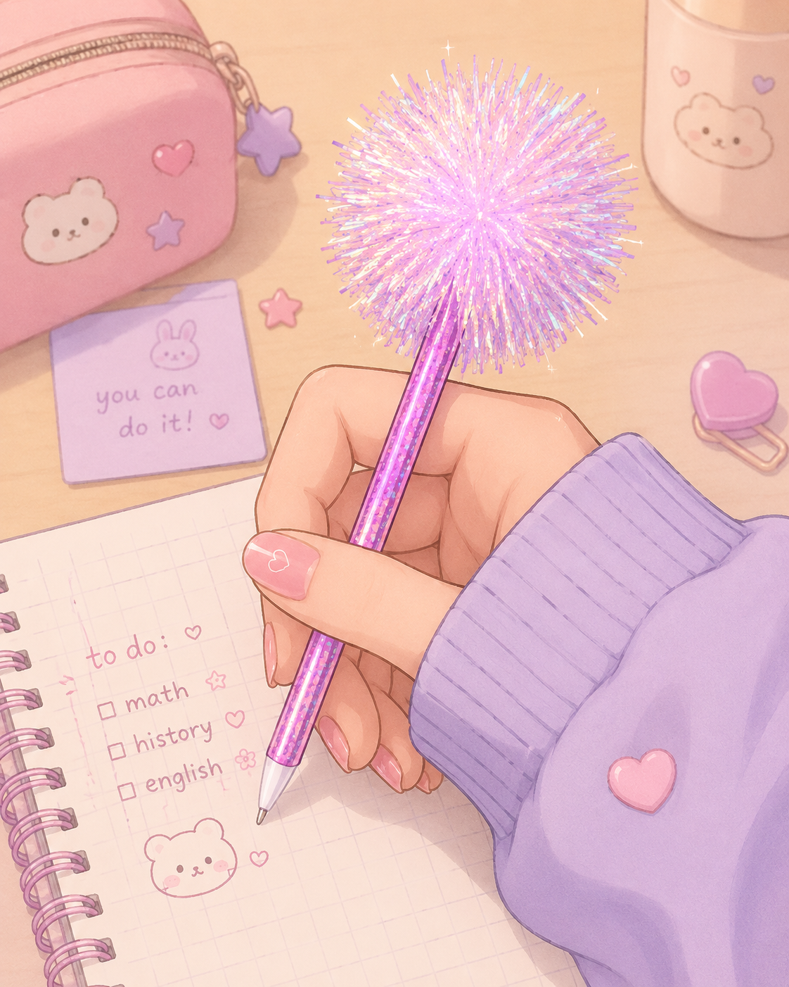 Pom Pom Glitter Pen