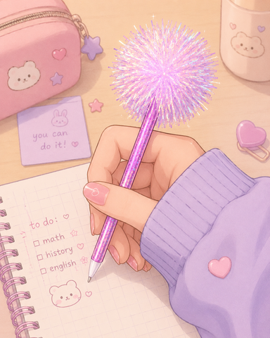 Pom Pom Glitter Pen