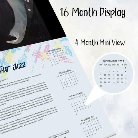 All That Jazz Wall Calendar