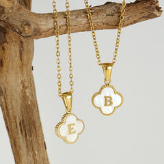 Anita Initial Clover Necklace