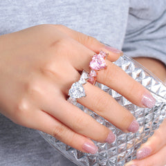 Heart Shaped Rhinestone Ring