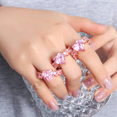 Heart Shaped Rhinestone Ring
