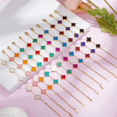 Four Clover Flower Bracelet