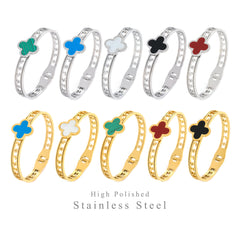 Michelle Flower Four Clover Bangle