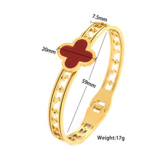 Michelle Flower Four Clover Bangle