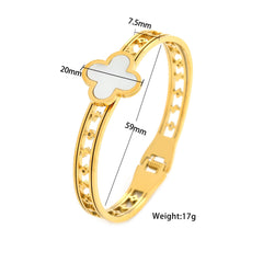Michelle Flower Four Clover Bangle