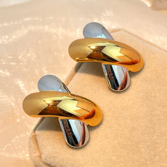 Ursula X Mixed Metal Studs