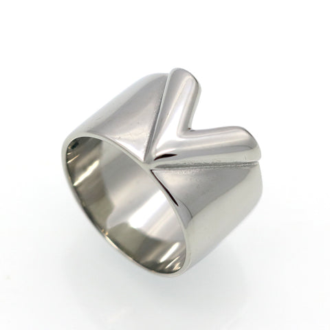 V Letter Ring