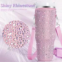Pink Rhinestone Tumbler Cover