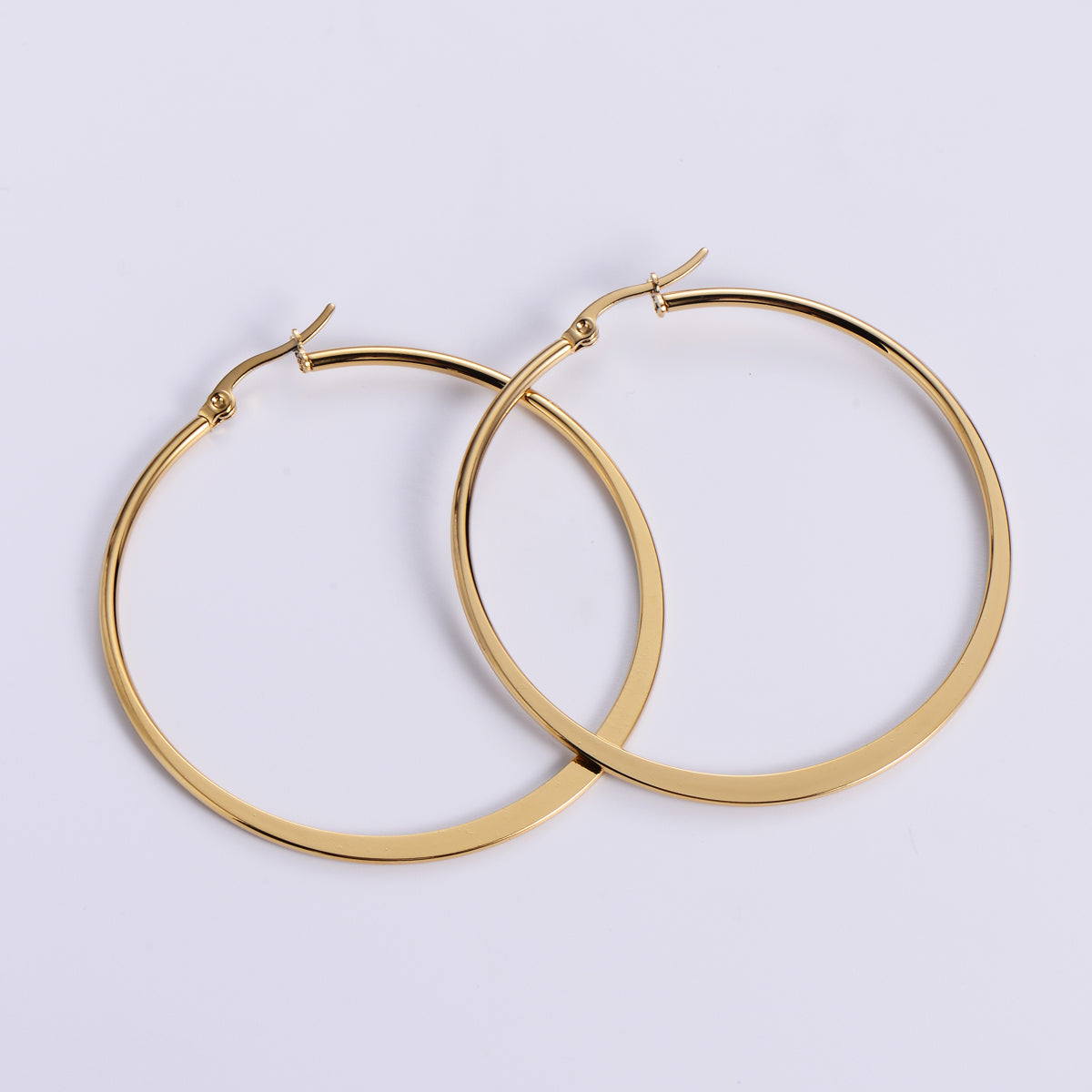 Stainless Steel Gold Hoops