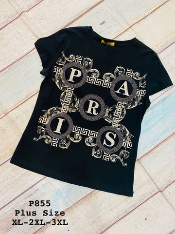 Paris Black Tee Shirt
