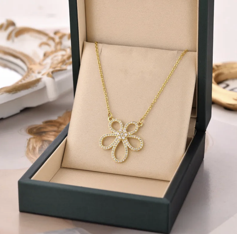 Abstract Flower Necklace