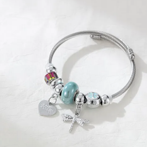 Silver Heart Charm Bracelet