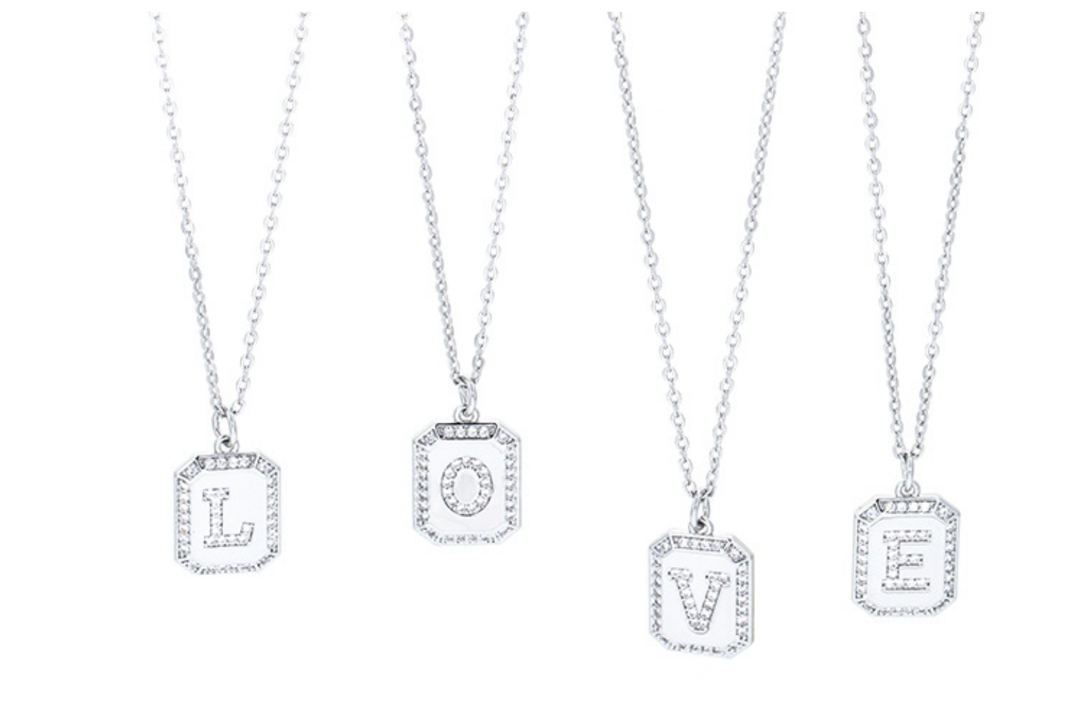 Silver Initial Necklace