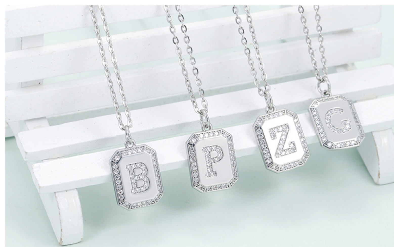 Silver Initial Necklace