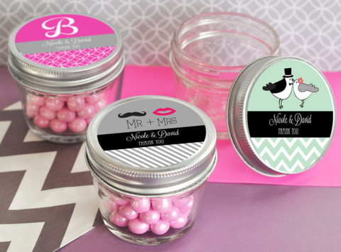 Tea Party Small 4 oz Mason Jars - set of 24