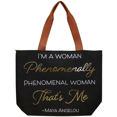 Maya Angelou Phenomenal Canvas Bag