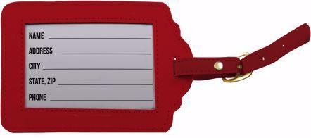 Red and White Luggage Tag Set