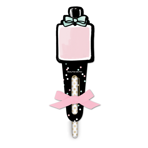 Perfume Bottle Sticky Pad With Pen