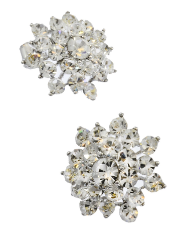 Flower Crystal Stud Earrings