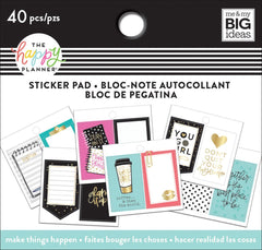 Happy Planner Tiny Sticker Pad-make Things Happen, 40/pkg