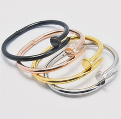 Stainless Steel Nail Couple Bracelets B2228-F