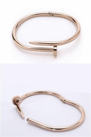 Stainless Steel Nail Couple Bracelets B2228-F