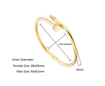Female Nail Rhinestone Stainless Steel Bracelets B2239