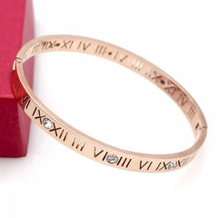 Roman Numeral Stainless Steel Bracelet