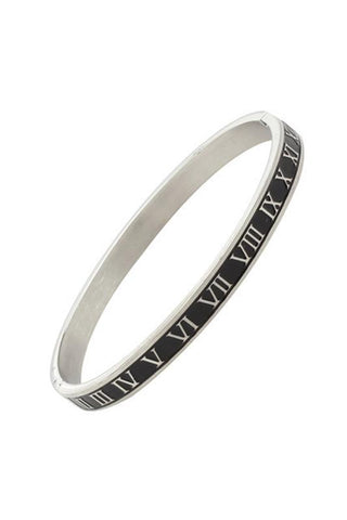 Stainless Steel Roman Numerals Bracelet