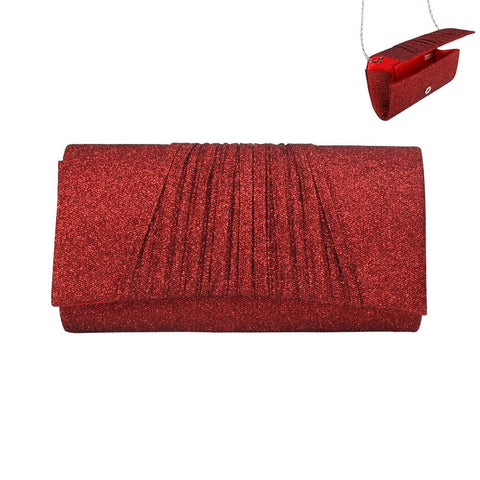 Sparkling Pleated Evening Clutch