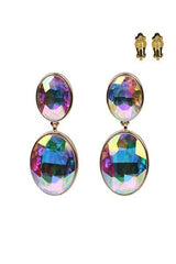 Gemstone Clip On Earrings