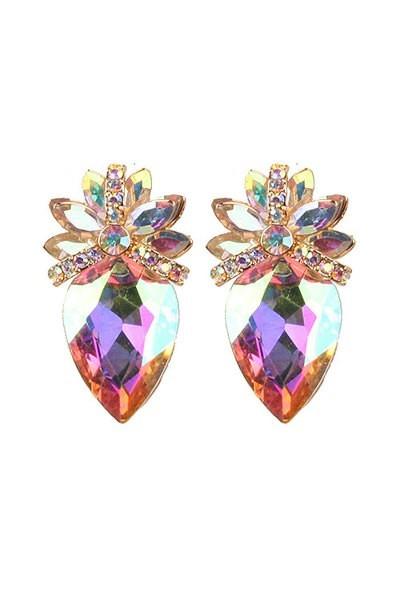 Precious Stone Clip Earrings