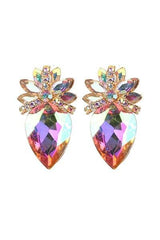 Precious Stone Clip Earrings