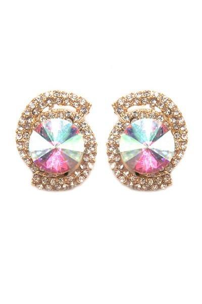 Stone Clip On Earrings