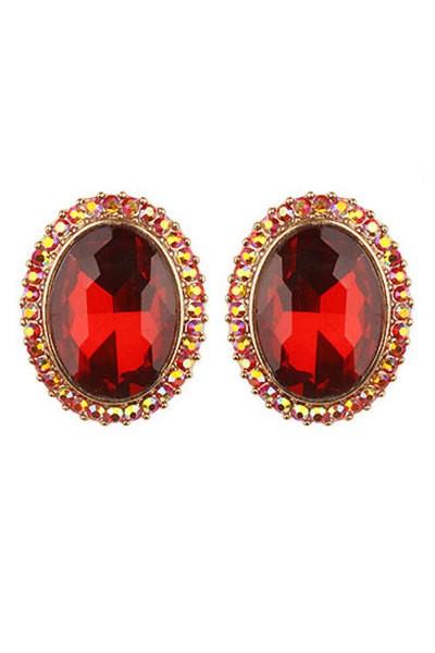 Crystal Stone Post Earrings