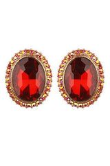 Crystal Stone Post Earrings