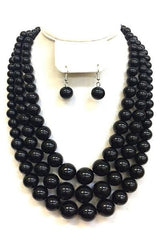 Faux Pearl Necklace Set (Multiple Colors Available)