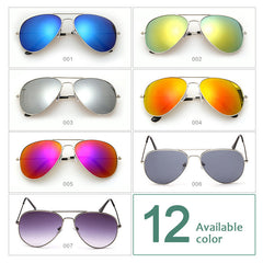Unisex Classic Aviator Glasses Mirror Sunglasses