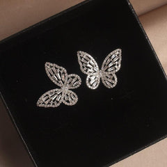 Zircon Butterfly Stud Earrings