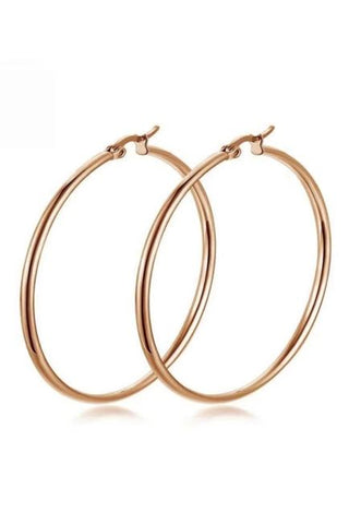 Stainless Steel Hoop Earrings E3890-BK