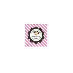 Pink Monkey Party Personalized Favor Tags