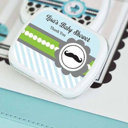 Little Man Party Personalized Mint Tins