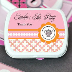 Tea Party Personalized Mint Tins