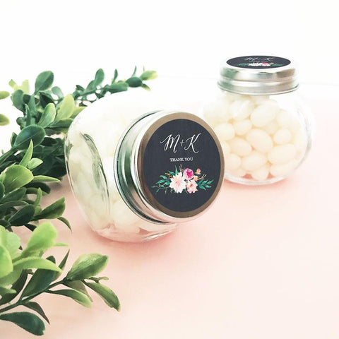 Personalized Floral Garden Candy Jars