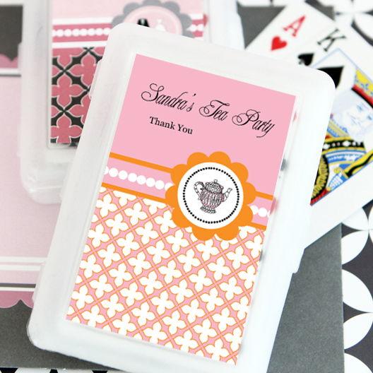 Tea Party Personalized Playing Cards
