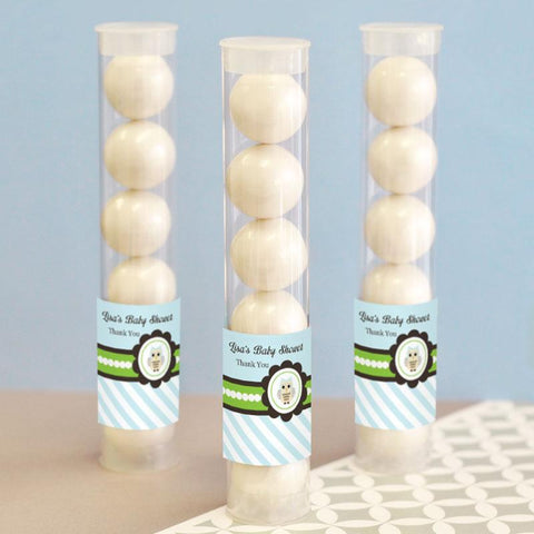 Blue Owl Personalized Candy Tubes