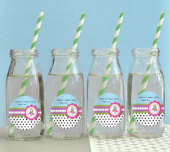 Super Hero Girl Birthday Personalized Milk Bottles